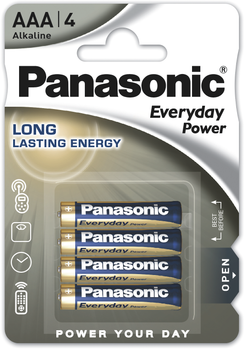Батарейки Panasonic Everyday Power щелочные AAA блистер, 4 шт (LR03REE/4BP)