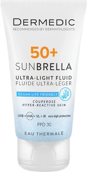 Крем захисний Dermedic Sunbrella Spf 50+ для судинної та гіперактивної шкіри 50 мл (5901643177584)