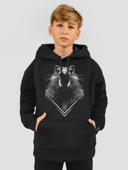 Худі дитяче Dubhumans Capybara Монохром Чорне S (122-128 см) (CAPM-HK-B-S)