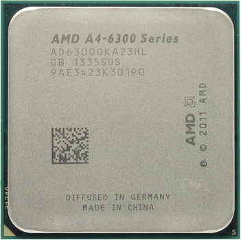 Процессор sFM2 AMD A4-6300, 3,7-3,9 МГц, 2-2 core, AMD Radeon HD8370D, 65W Б/У