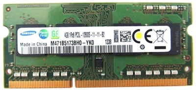 Оперативная память 4 ГБ, DDR3L, для ноутбуков, Samsung (1600 МГц, 1.35 В, CL11, M471B5173BH0-YK0) Б/У