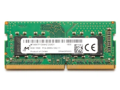Оперативная память 8 ГБ, DDR4, для ноутбуков, Micron (2666 МГц, 1.2 В, CL19, MTA8ATF1G64HZ-2G6D1) Б/У