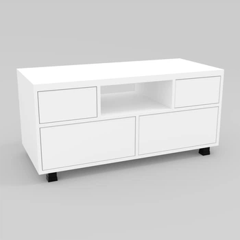 Тумба під телевізор довга Холдинг М-3 колір білий 100 см