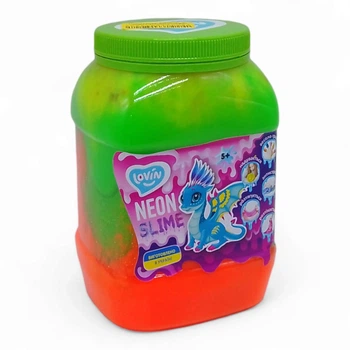 Слайм-антистресс Lovin: Big slime, зеленый+розовый Окто 80161