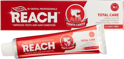 Зубная паста Reach Total Care Fresh Mint Защита от кариеса Свежая мята 150 г (8801051313444)