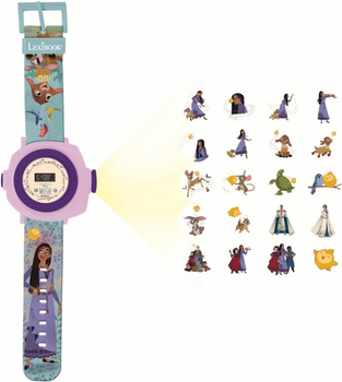 Zegarek Lexibook Disney Wish Digital Projection Watch projekcyjny (3380743102627)