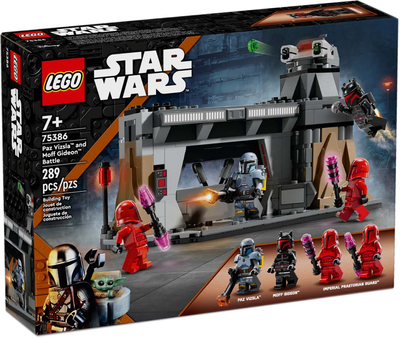 Zestaw klocków LEGO Star Wars Pojedynek Paza Vizsli i Moffa Gideona 289 elementów (75386)