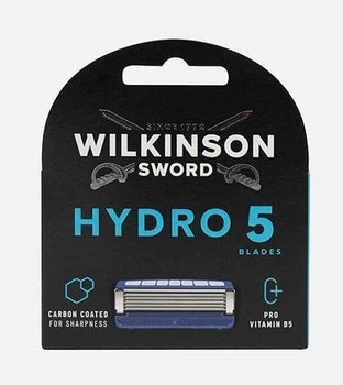 Сменные кассеты (картриджи лезвия) для бритья Wilkinson Sword Hydro 5 Hydrating Gel Pro Vitamin B5 - 5 кассет
