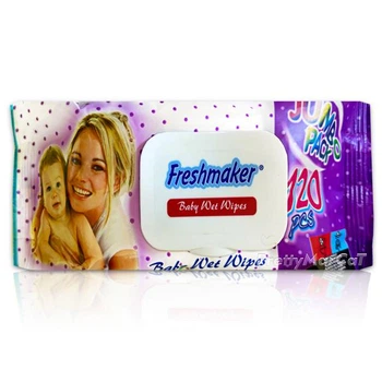 Салфетки влажные детские Freshmarker с клапаном 120 шт