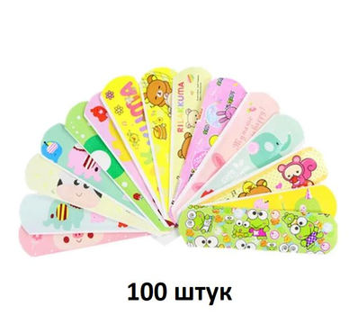 Медицинский классический пластырь "Funny J" набор детских лейкопластырей с рисунками 100 шт (84016265)