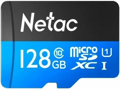 Карта пам'яті Netac microSD 128GB C10 UHS-I R80MB/s + SD (NT02P500STN-128G-R)