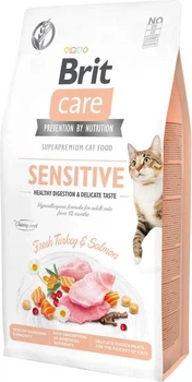 Сухой корм Brit Care Cat GF Sensitive Digestion & Delicate Taste для кошек с чувствительным пищеварением с индейкой и лососем 7 кг (171281)
