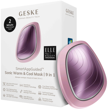 Звуковая маска тепло и холод GESKE Sonic Warm & Cool Mask 9 в 1 розовый