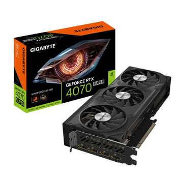 Видеокарта Gigabyte GeForce RTX 4070 SUPER WINDFORCE OC 12G (GV-N407SWF3OC-12GD)
