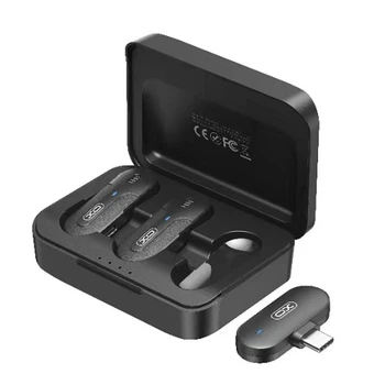 Микрофон Петличный Беспроводной XO MKF09A Twin Type-C Цвет Черный