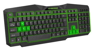 Клавіатура Esperanza EGK201 Green USB LED