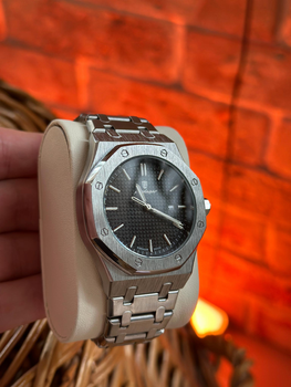 Мужские часы Poedagar Piguet серебряные, черный циферблат