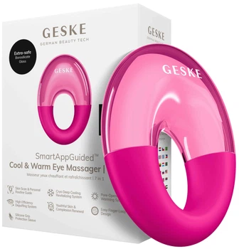 Массажер для глаз GESKE Cool & Warm Eye Massager 7 в 1 Темно-розовый