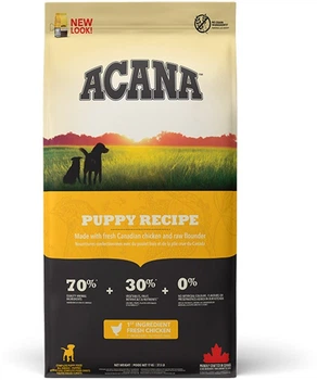 Сухой корм для собак ACANA Puppy Recipe для щенков всех пород 17 кг (a50017)
