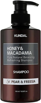 Бессульфатный шампунь KUNDAL Honey & Macadamia Nature Shampoo Pear & Freesia с ароматом груши и фрезии, 500 мл