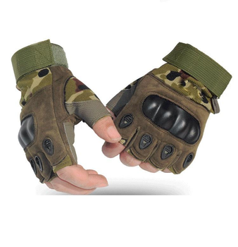 Тактические перчатки с твердой защитой, камуфляжные