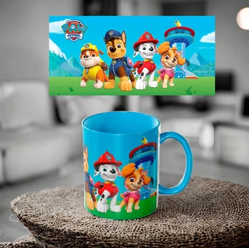 Чашка голубая внутри 330мл с принтом Щенячий патруль Paw patrol 3