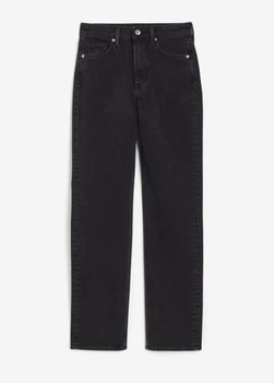 Жіночі прямі високі джинси Slim H&M (57179) W36 Чорні