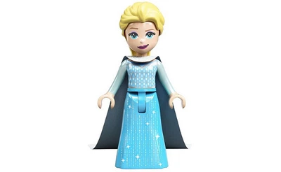 Конструктор LEGO Elsa - Medium Azure Skirt, Medium Blue Long Narrow Glitter Cape 1 деталей (dp136)
