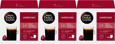 Набір Кава в капсулах NESCAFÉ Dolce Gusto Американо мелена у капсулах 16 шт х 3 упаковки (8445290439659)