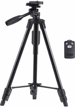Тренога MediaLab VCT-5208 (Bluetooth + пульт) (0,43m-1,25m/1,5 kg) Black (36185)