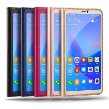 Чехол с окошком Huawei Y9 2018 (Clear View) Black (06846-2B)