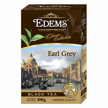 Чай черный Edems Earl Grey среднелистовой 100 г 4820149483870