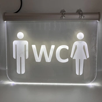 Акрилайт WC с белой подсветкой
