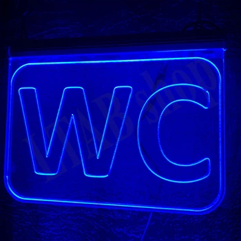 Акрилайт WC с синей подсветкой