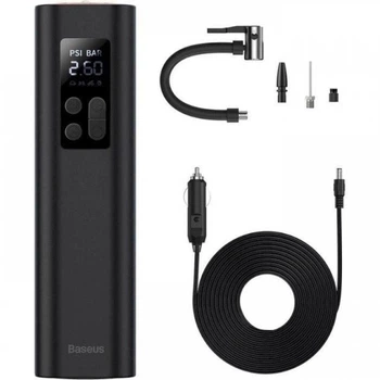 Компрессор для автомобиля портативный автокомпрессор Baseus Super Mini Inflator Pump black