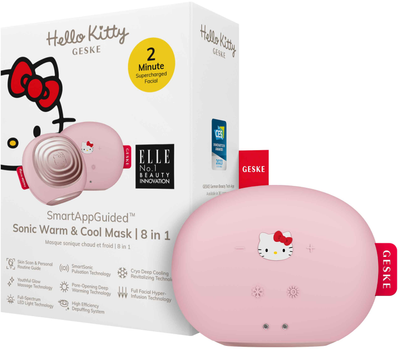 Звуковая маска тепло и холод GESKE Sonic Warm & Cool Mask 8 в 1 by Hello Kitty розовый