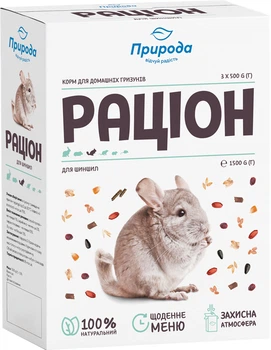 Корм для шиншил Природа Раціон 1,5 кг