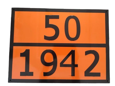 Таблица опасный груз 50-1942 со сменными цифрами