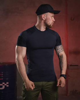 Тактична чоловіча паровідвідна футболка M синя (87486)