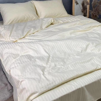 Комплект постельного белья Страйп-Сатин XR Italy Quilt Cover set 100% Cotton 200х220см Желтый