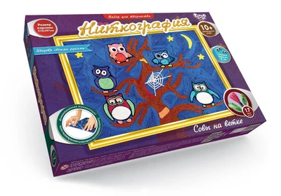 Набор для творчества Danko Toys Ниткография: Совы на ветке NG-01-04