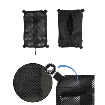 Підсумок універсальний сітчастий Sturm Mil-Tec Mesh Bag with Velcro Black M (16003602)