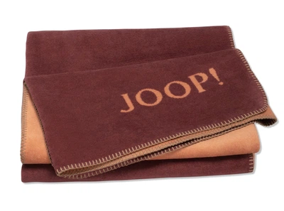 Хлопковый плед JOOP Uni-Doubleface GRANAT-KUPFER 150x200 см гранат-медь