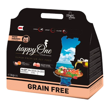 Корм HappyOne Grain-Free Mediterraneum для малих порід 3 кг (5600760440587)