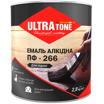Емаль ULTRAtone ПФ-266 для підлоги жовто-коричнева 2.8 кг
