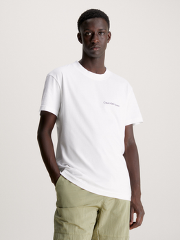 Koszulka męska bawełniana Calvin Klein Jeans J30J324671-YAF M Biała (8720109047813)