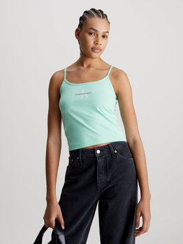 Koszulka na ramiączkach damska Calvin Klein Jeans J20J223105-CCP L Miętowa (8720109332889)