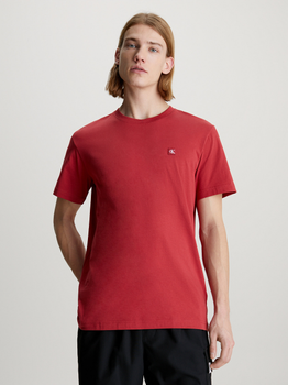 Koszulka męska bawełniana Calvin Klein Jeans J30J325268-XA0 XL Bordowa (8720109356137)