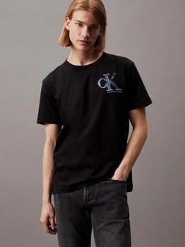 Koszulka męska bawełniana Calvin Klein J30J325498-BEH S Czarna (8720109349047)