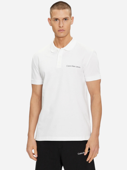 Koszulka polo męska Calvin Klein Jeans J30J325495-YAF XL Biała (8720109356427)